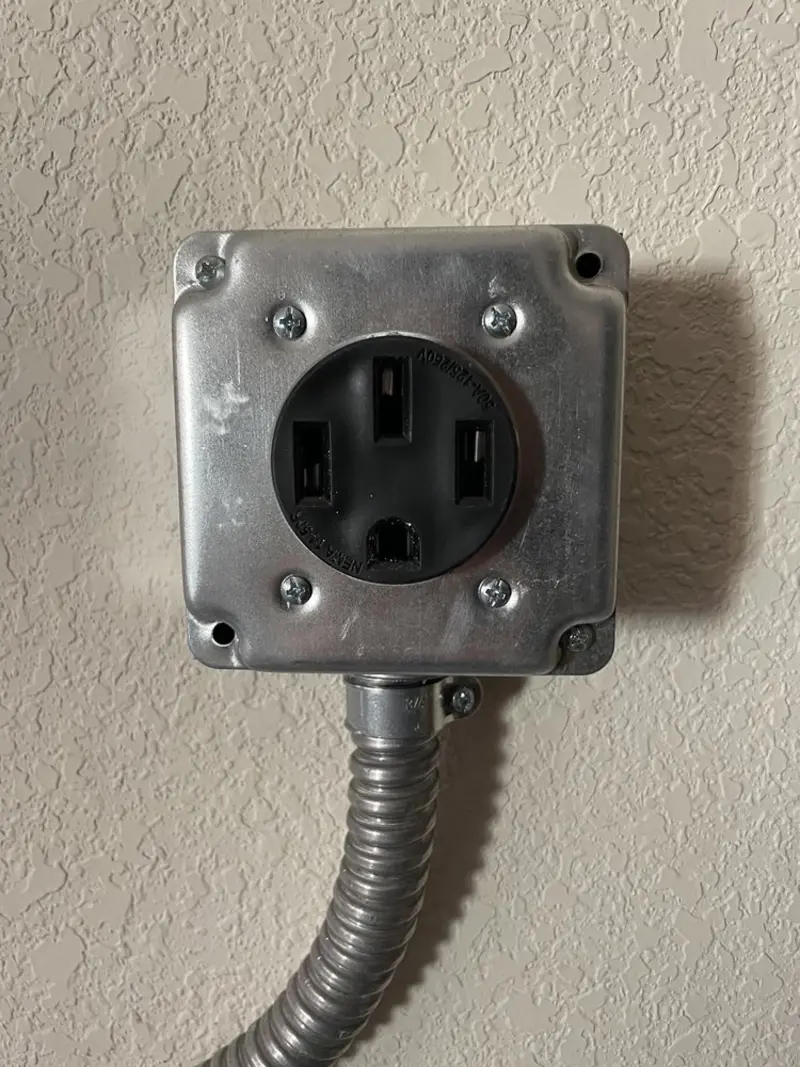 NEMA 14-50 outlet installed for Electrical Panel Upgrade in Conway